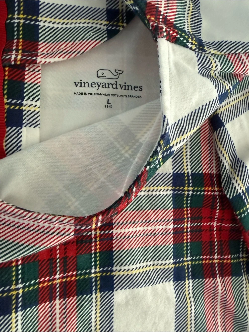 Vineyard Vines Red, White & Blue Plaid Ruffle-Sleeve Dress